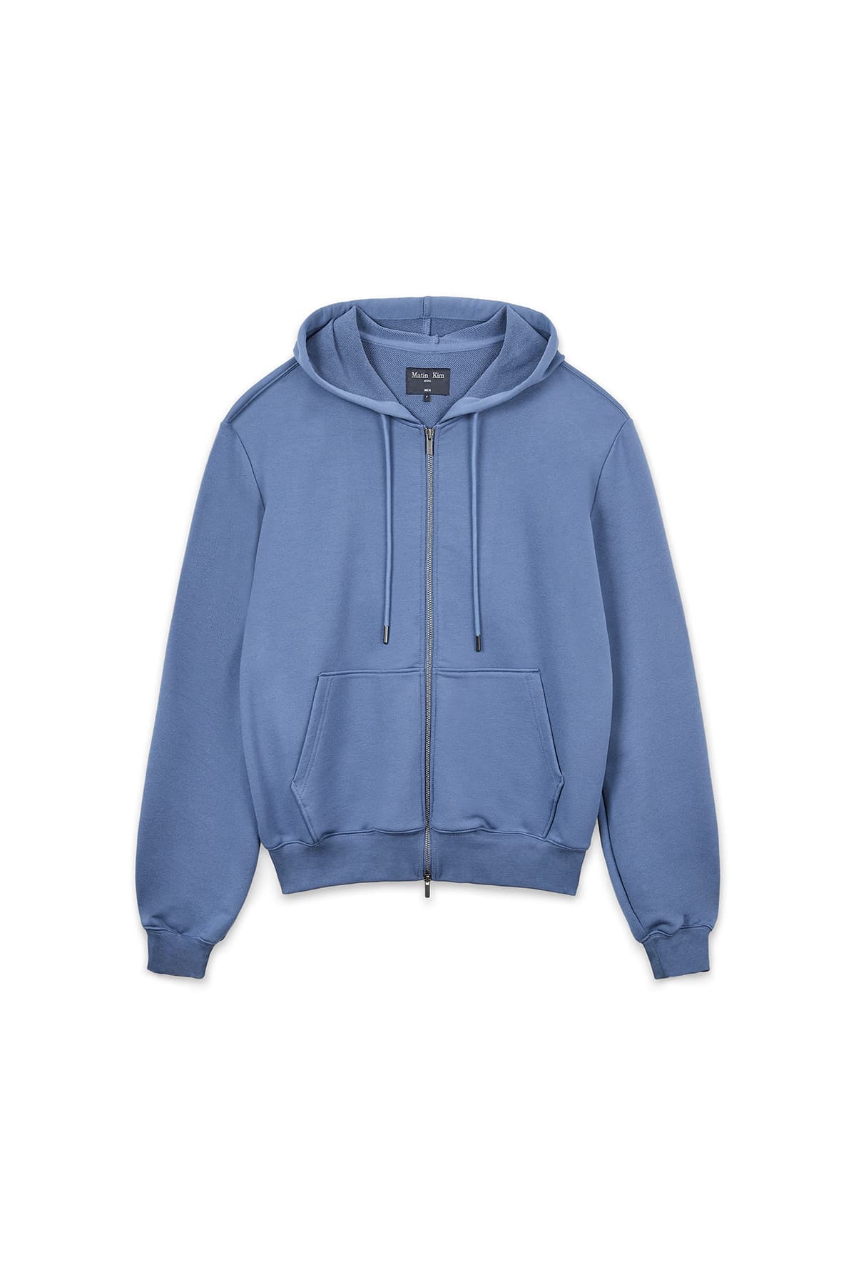 BACK LOGO GLITTER HOODY ZIP UP FOR MEN IN BLUE