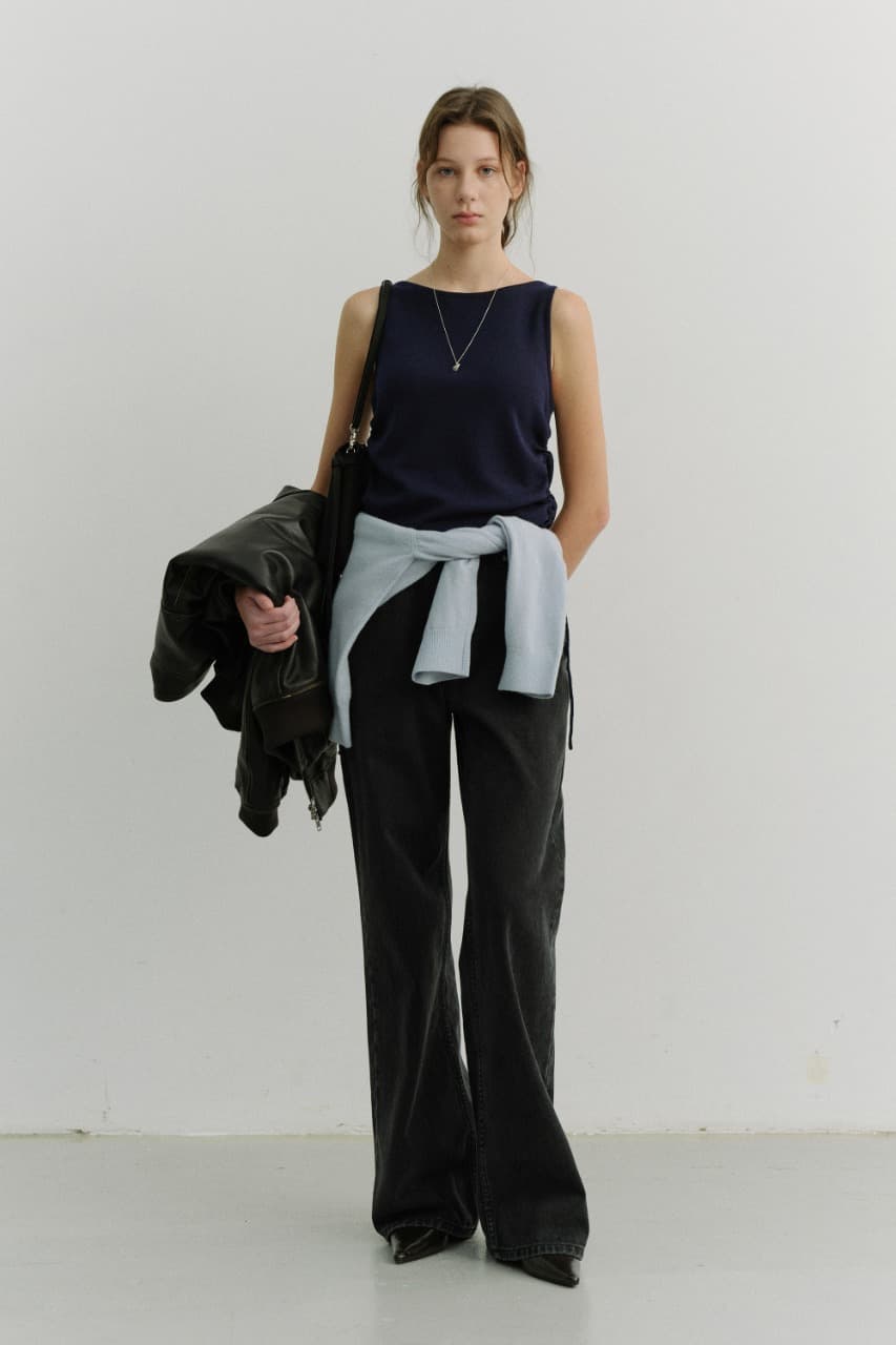 RELAXED FLARED JEANS BLACK_UDPA6A211BK