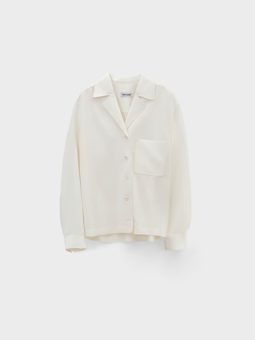 Open Collar 2-Way Shirt_Ivory