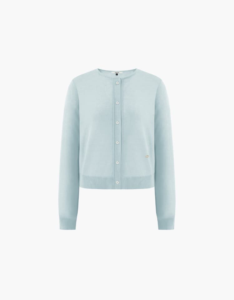 basic short cardigan - blue