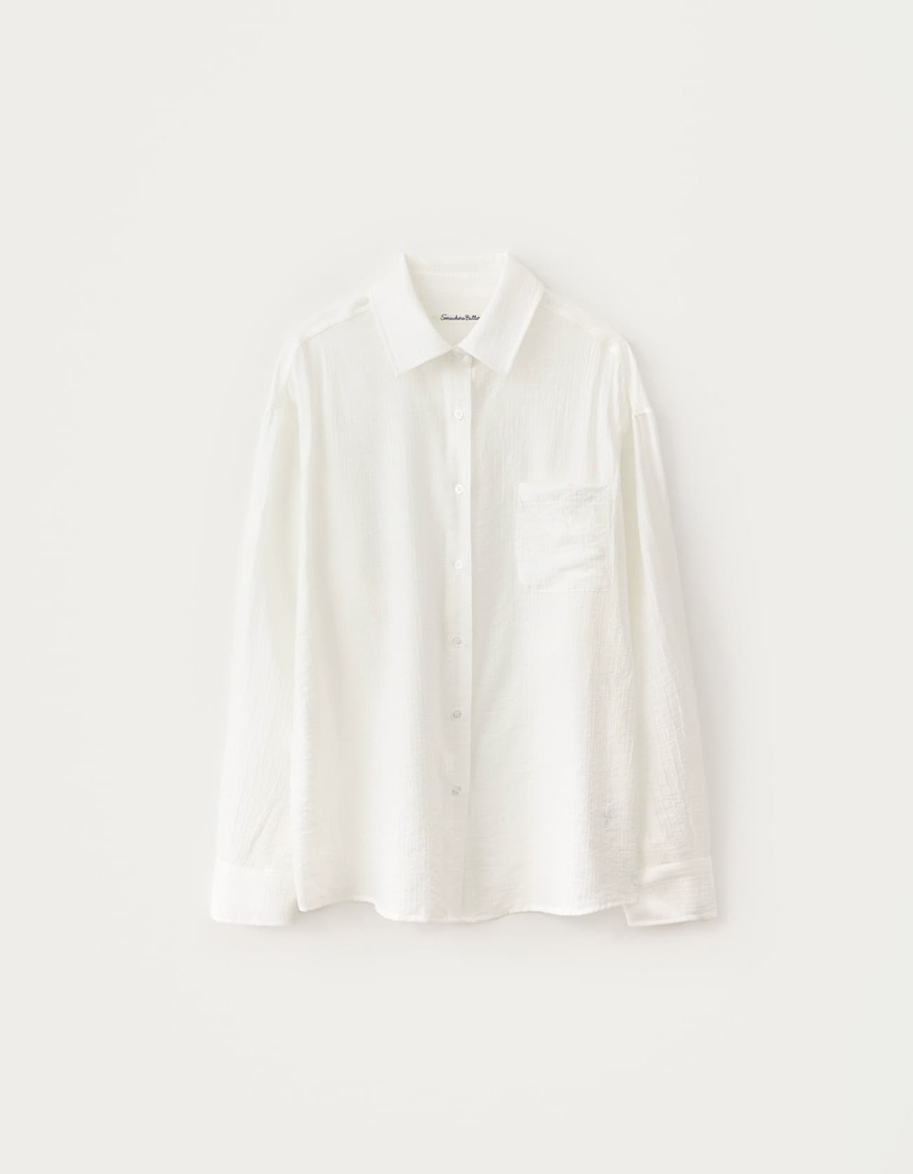 Pure Sheer Over-Fit Shirts - Ivory