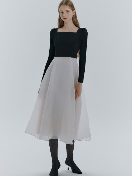 Taimi organza block dress