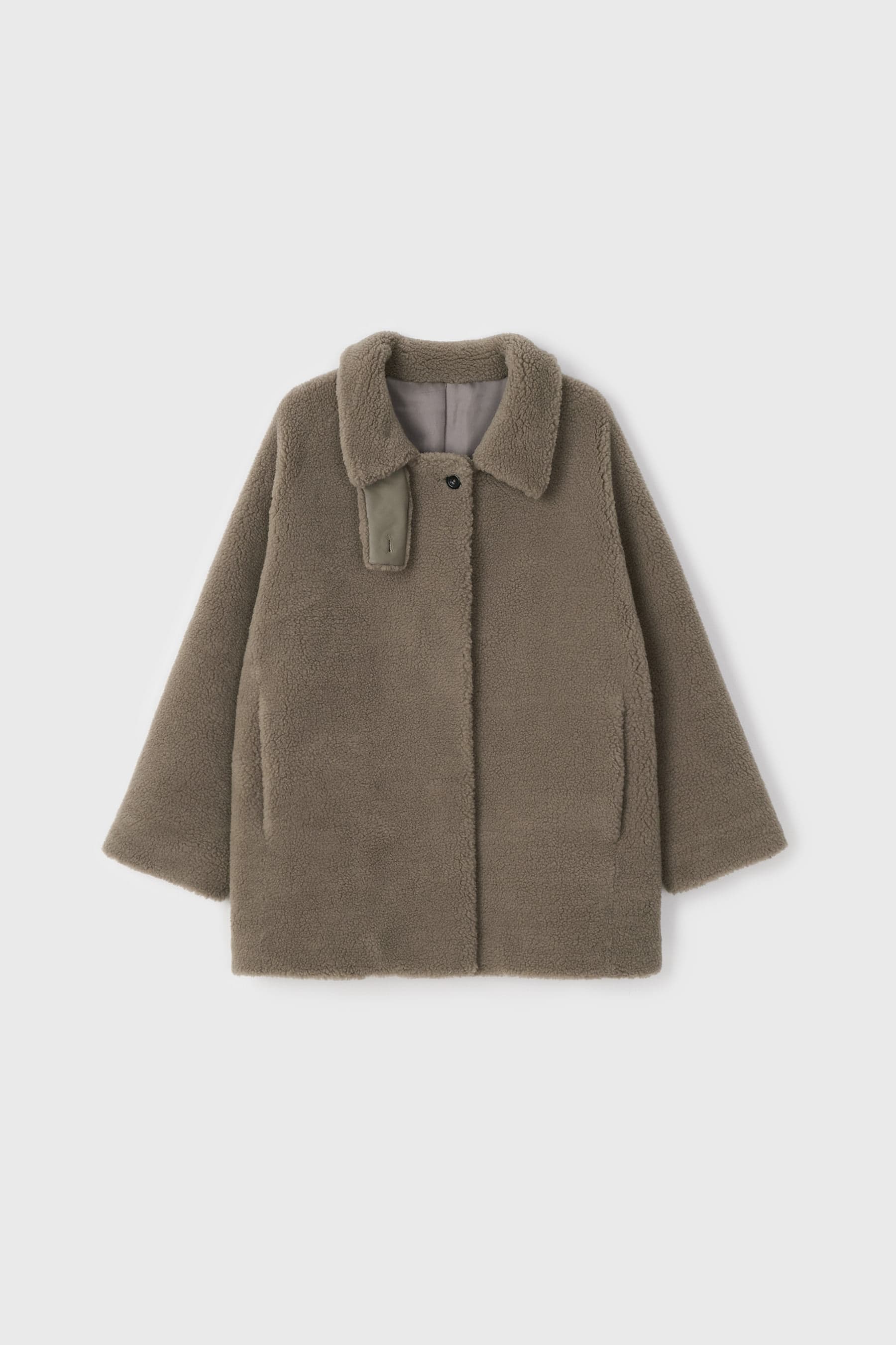 Shearling Half Coat (Taupe)
