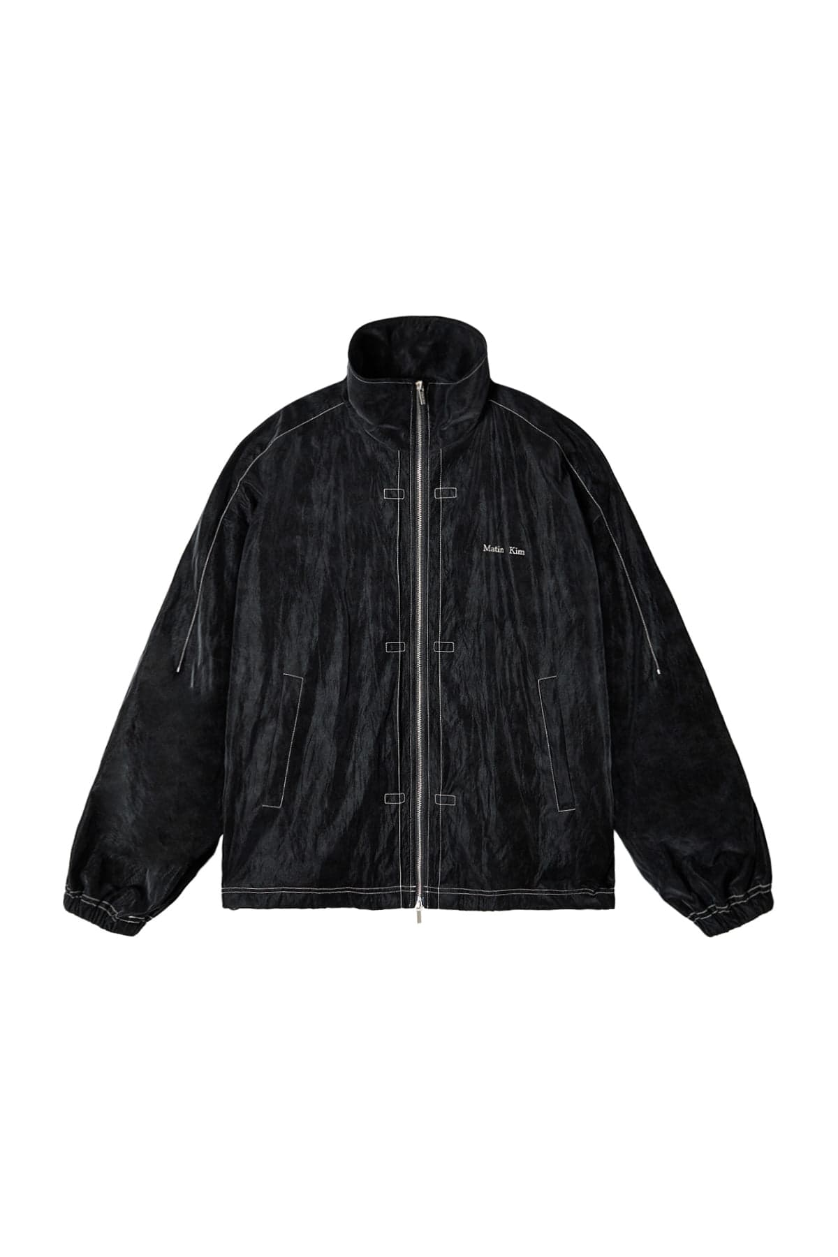 STITCH POINT HIGH NECK JUMPER IN BLACK