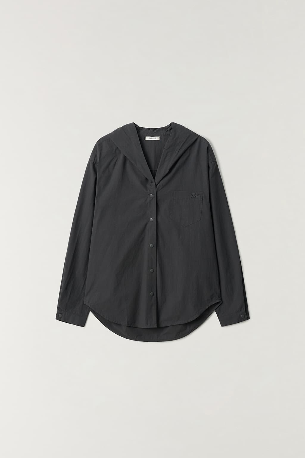스냅 후드 아우터 셔츠 NAVY