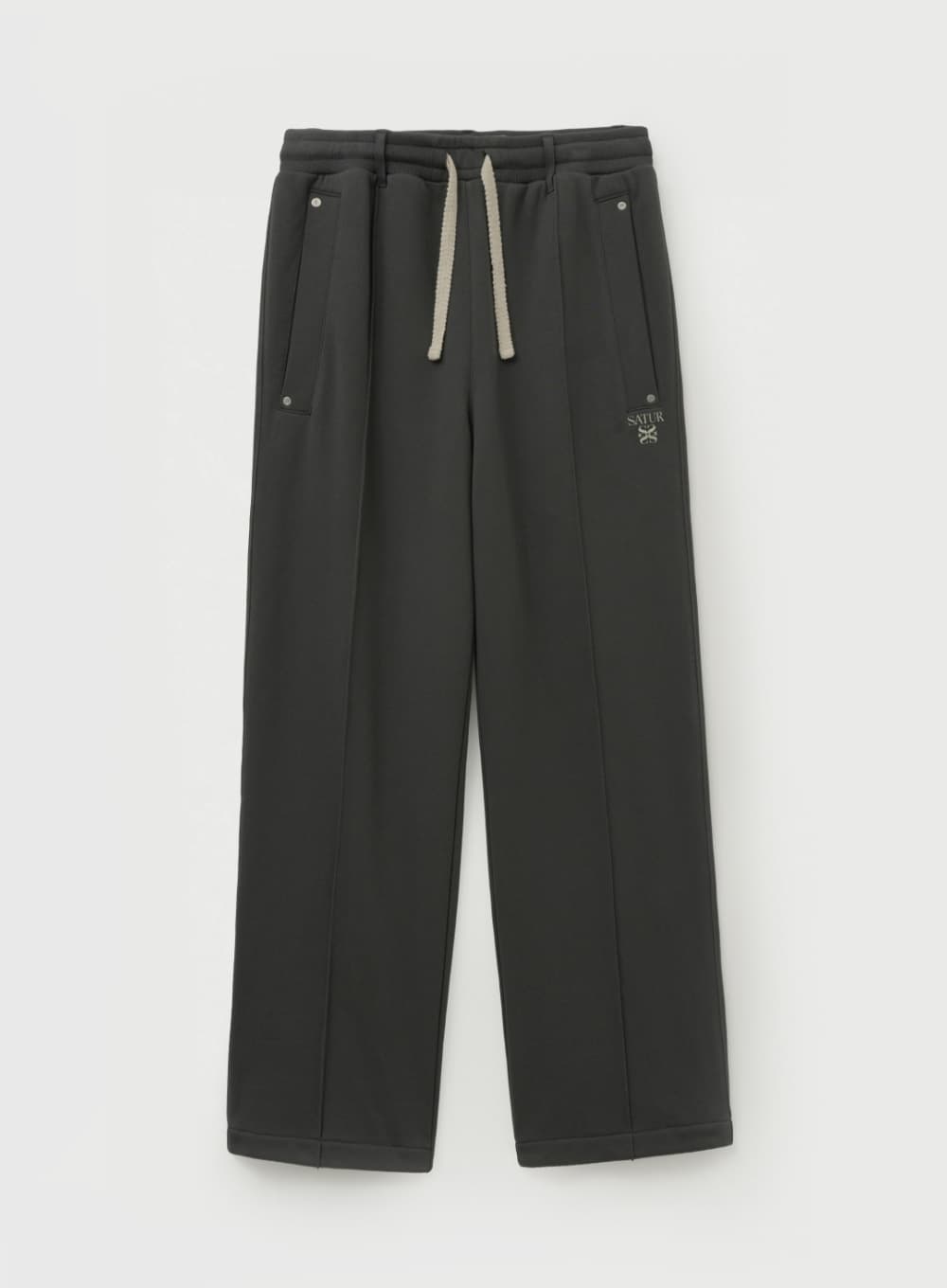 Teo Cotton Banding Sweatpants - Charcoal