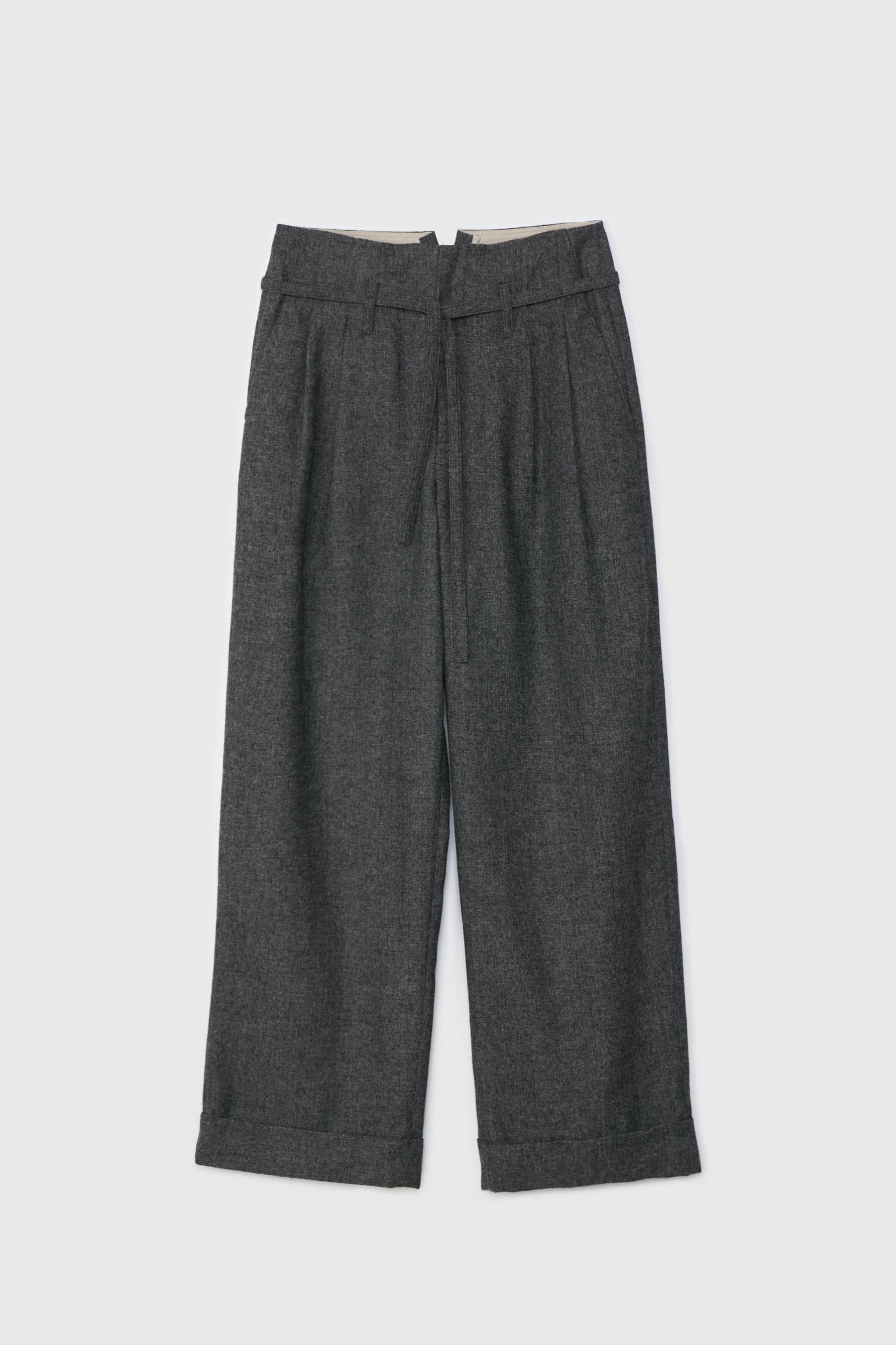 Wool String Trousers (Charcoal)
