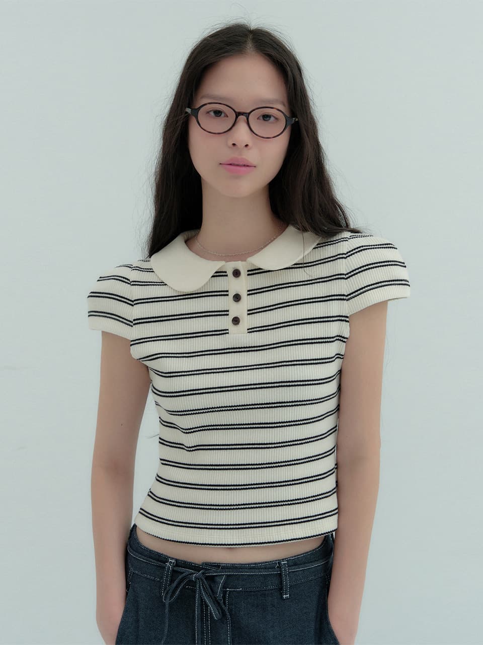 Mignon Collar T-Shirt(2Color)