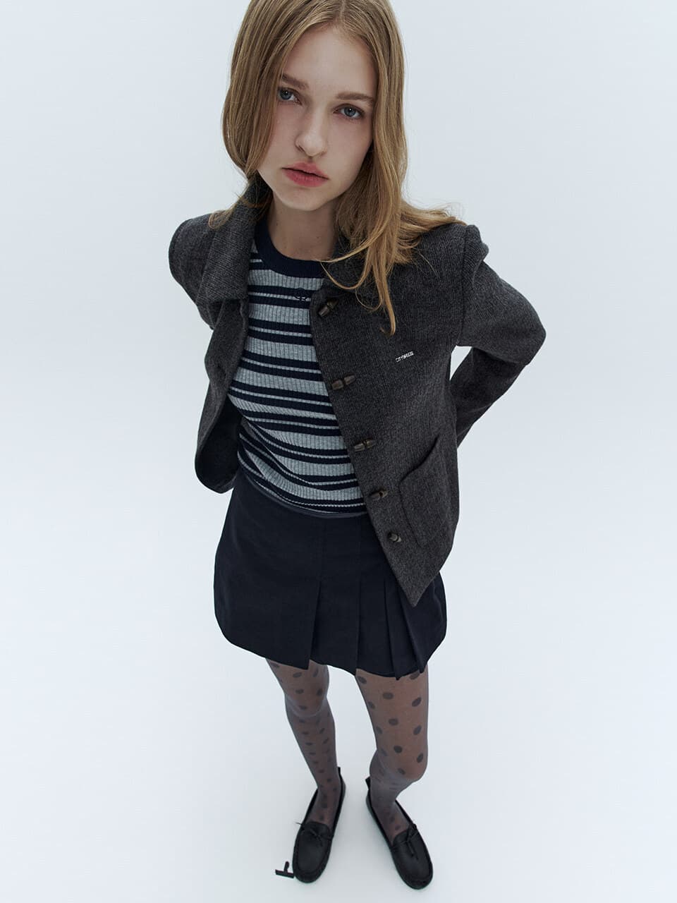 플리츠 팬츠 스커트_NAVY