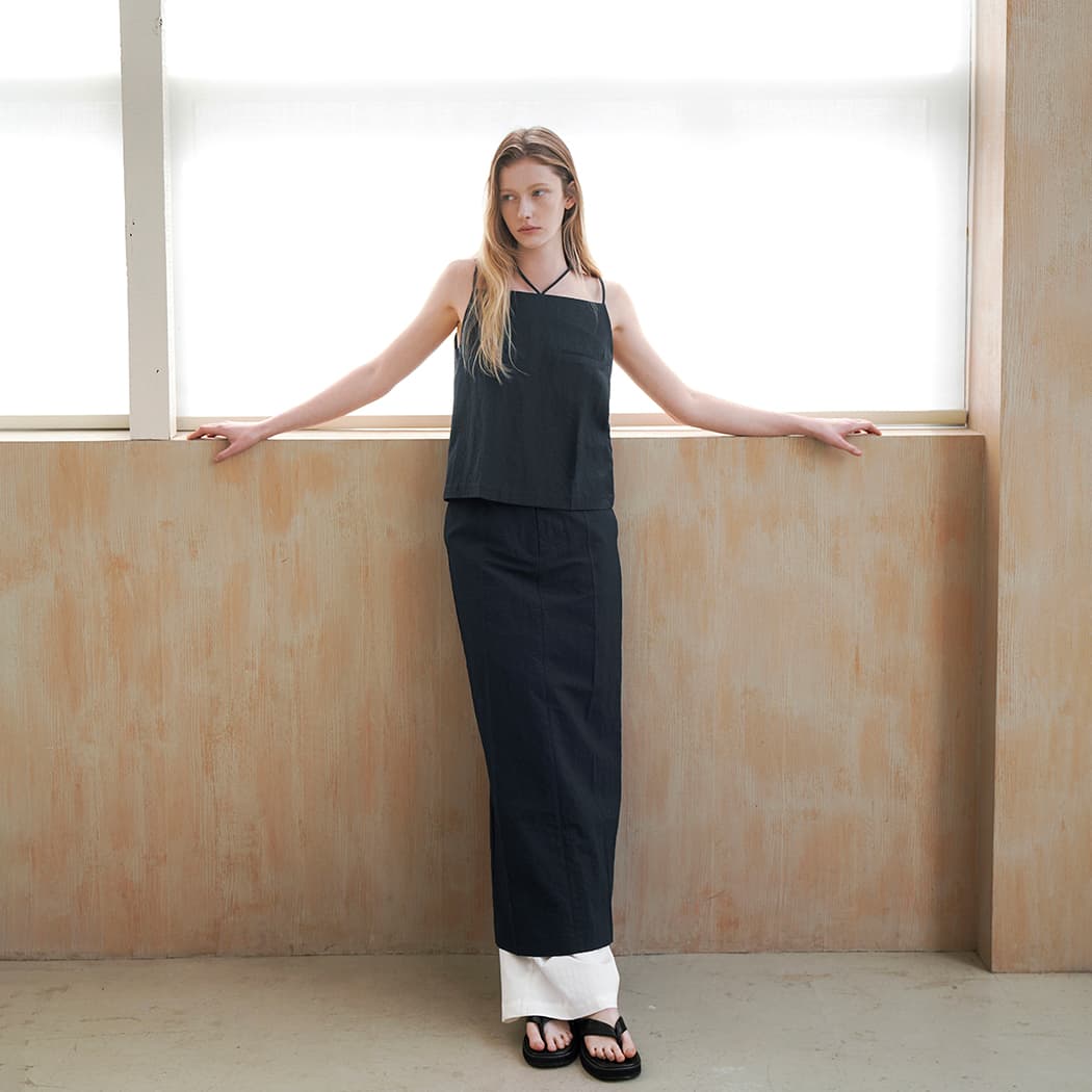(SK-5023)MOI SET-UP LONG SKIRT