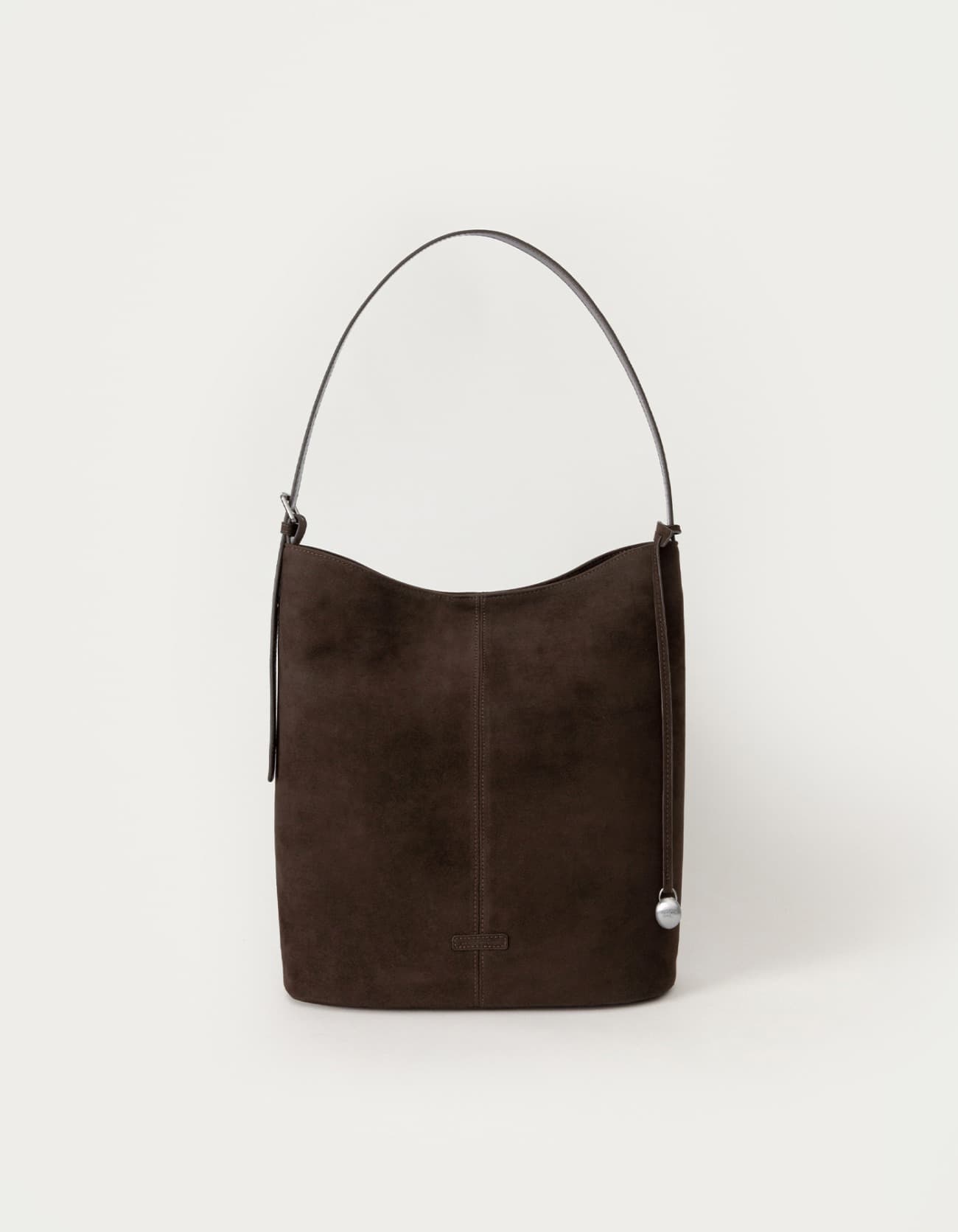 Suede Benta Shoulder Bag - Dark Brown