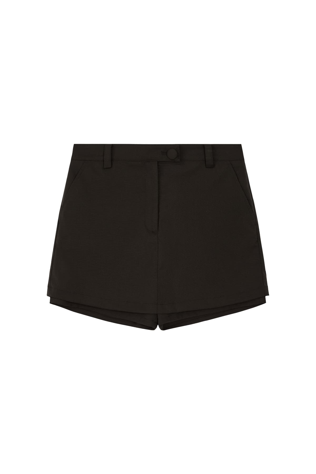 LOW RISE BUTTON SKORT - BROWN