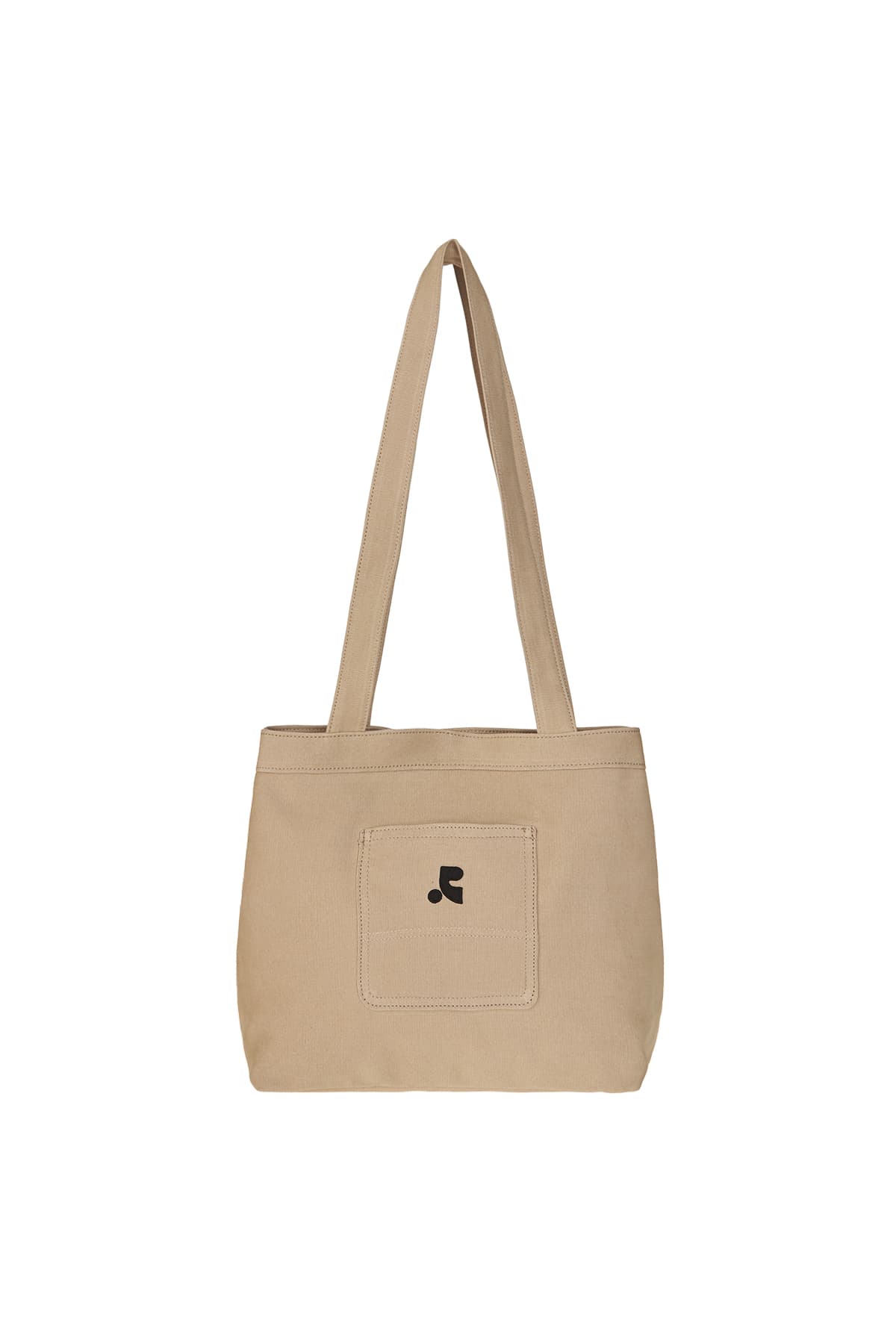 RR WASHED COTTON SHOULDER BAG - BEIGE