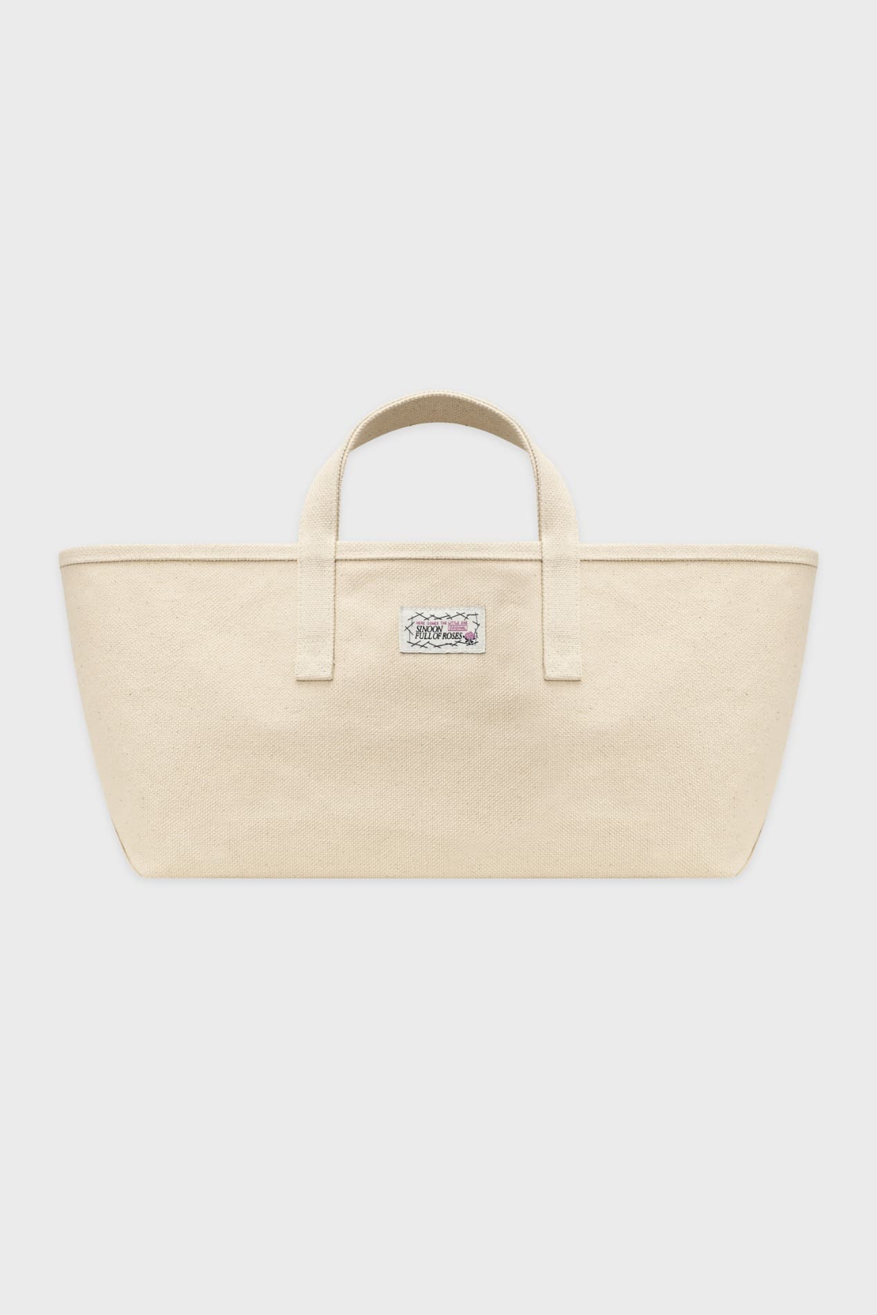 Rose Label Point Tote Bag (Ivory)