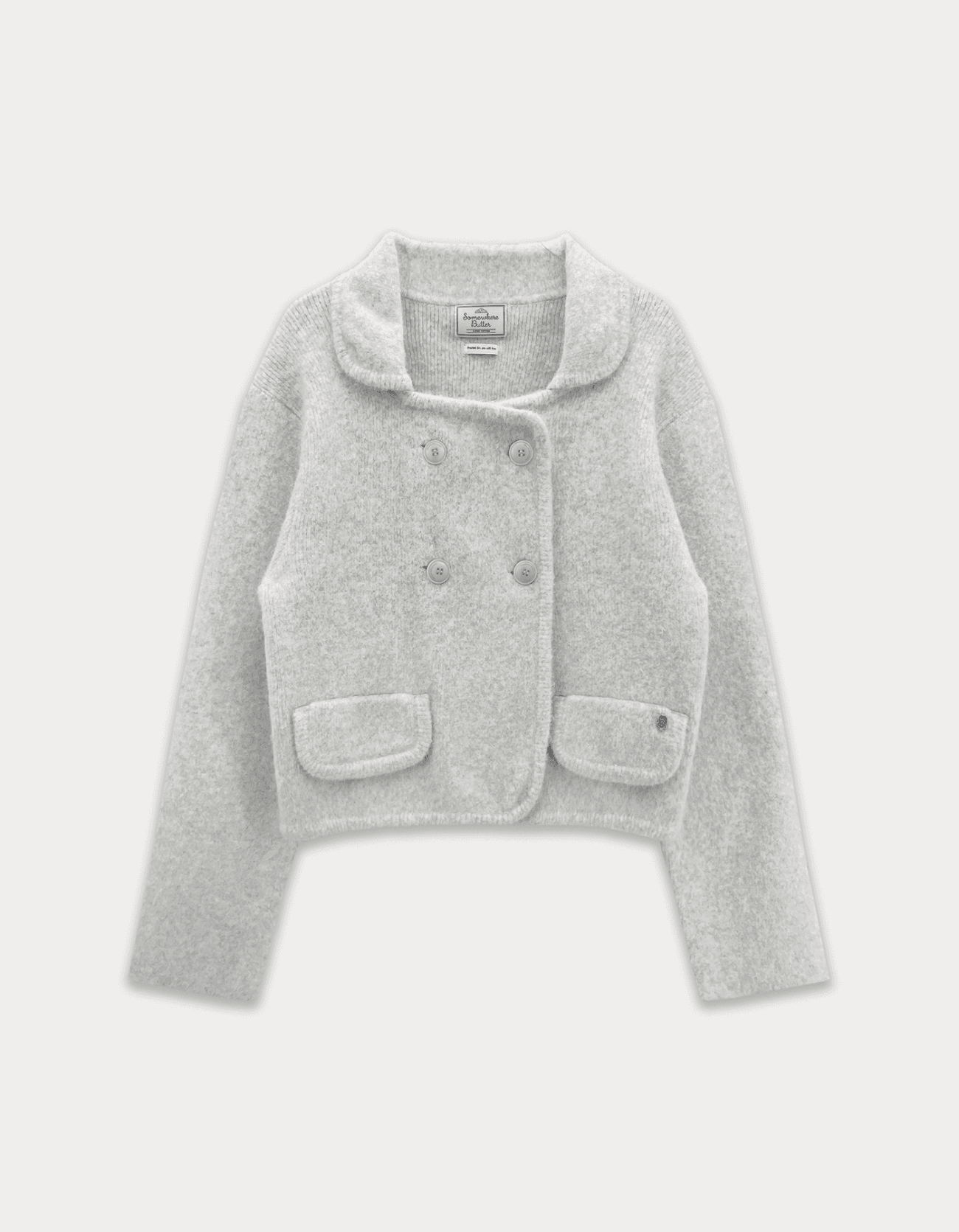Robin Double Knit Wool Jacket - Light Grey