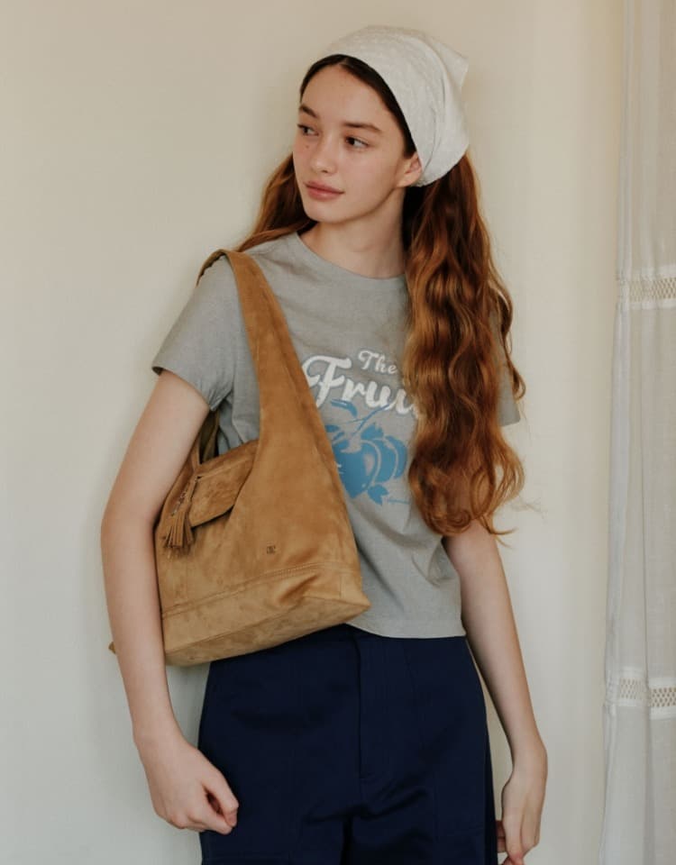 Noa bag (suede) - light beige