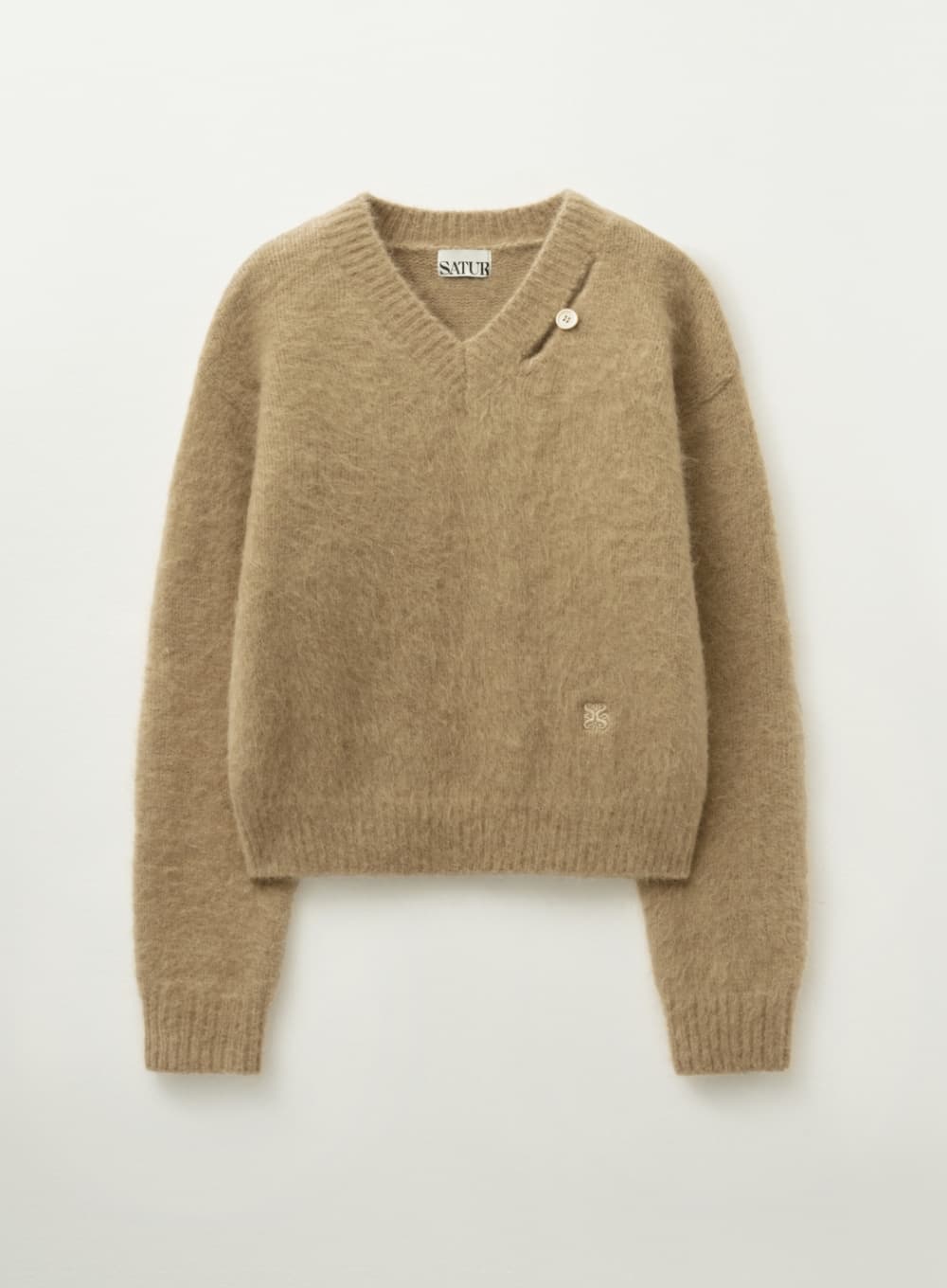 (W) Essen Two Tone Mohair Blend Knit - Heritage Brown