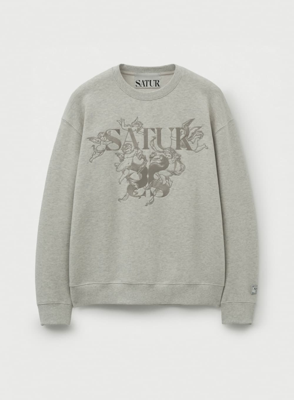 Angel Graphic Sweatshirt - Melange Ivory