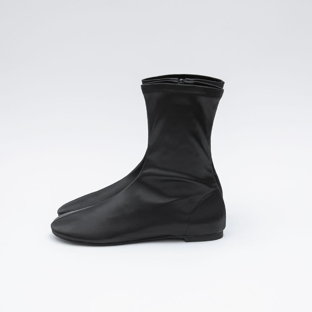 (Z-SH-3456)SATIN LEATHER SOCK BOOTS