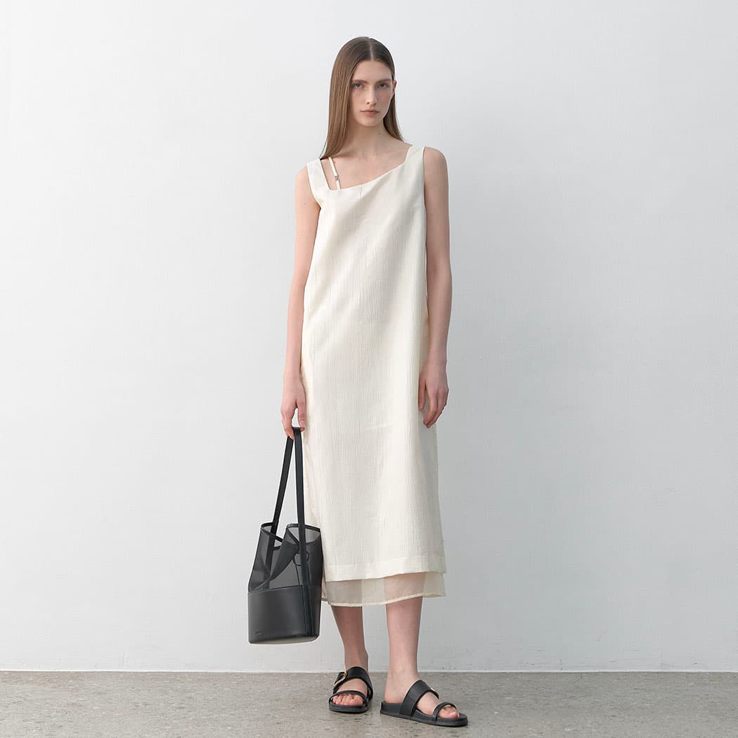 (OP-6260)SILKY LAYERED DRESS