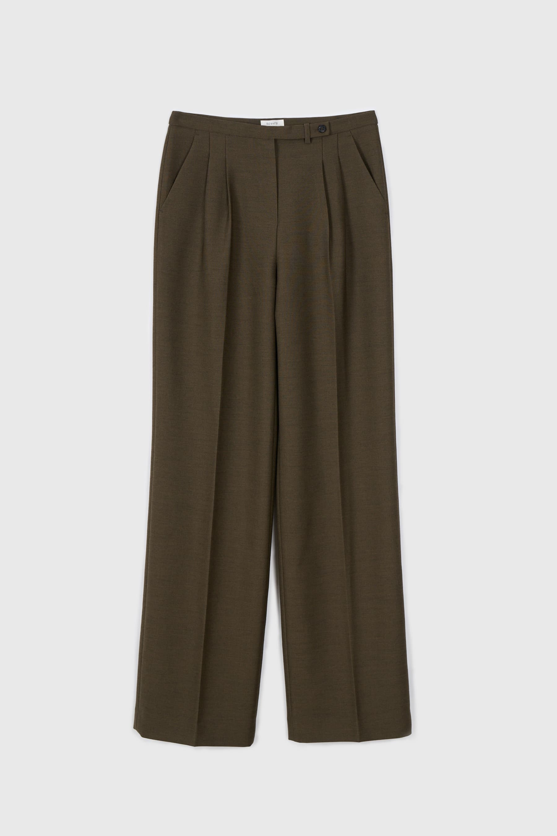 Classic Straight Trousers (Brown)