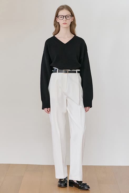 Cotton baggy pant White [N6SPT07]