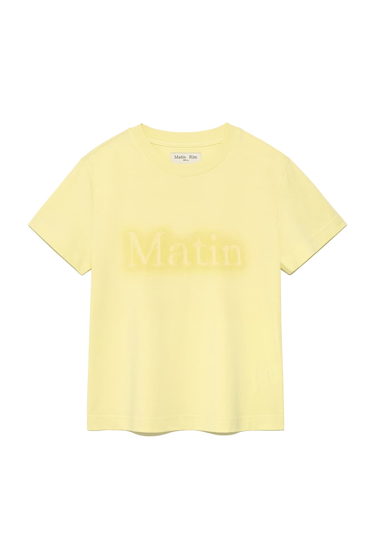 MATIN SHADOW TYPO TOP IN YELLOW
