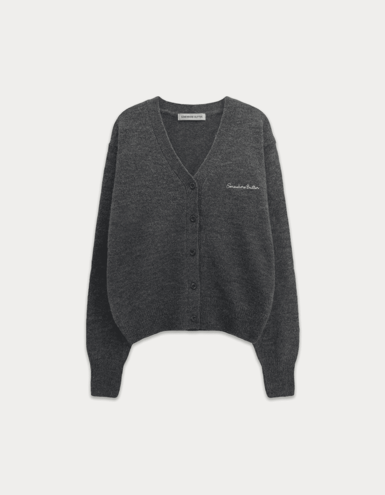 Eddy Alpaca Cardigan - Charcoal