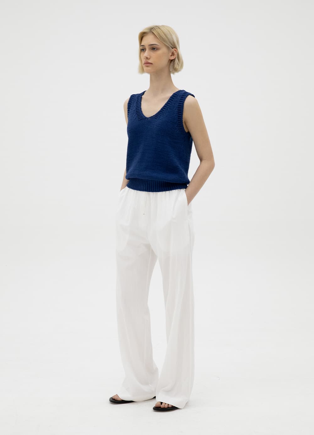Drawstring Lounge Pants - White