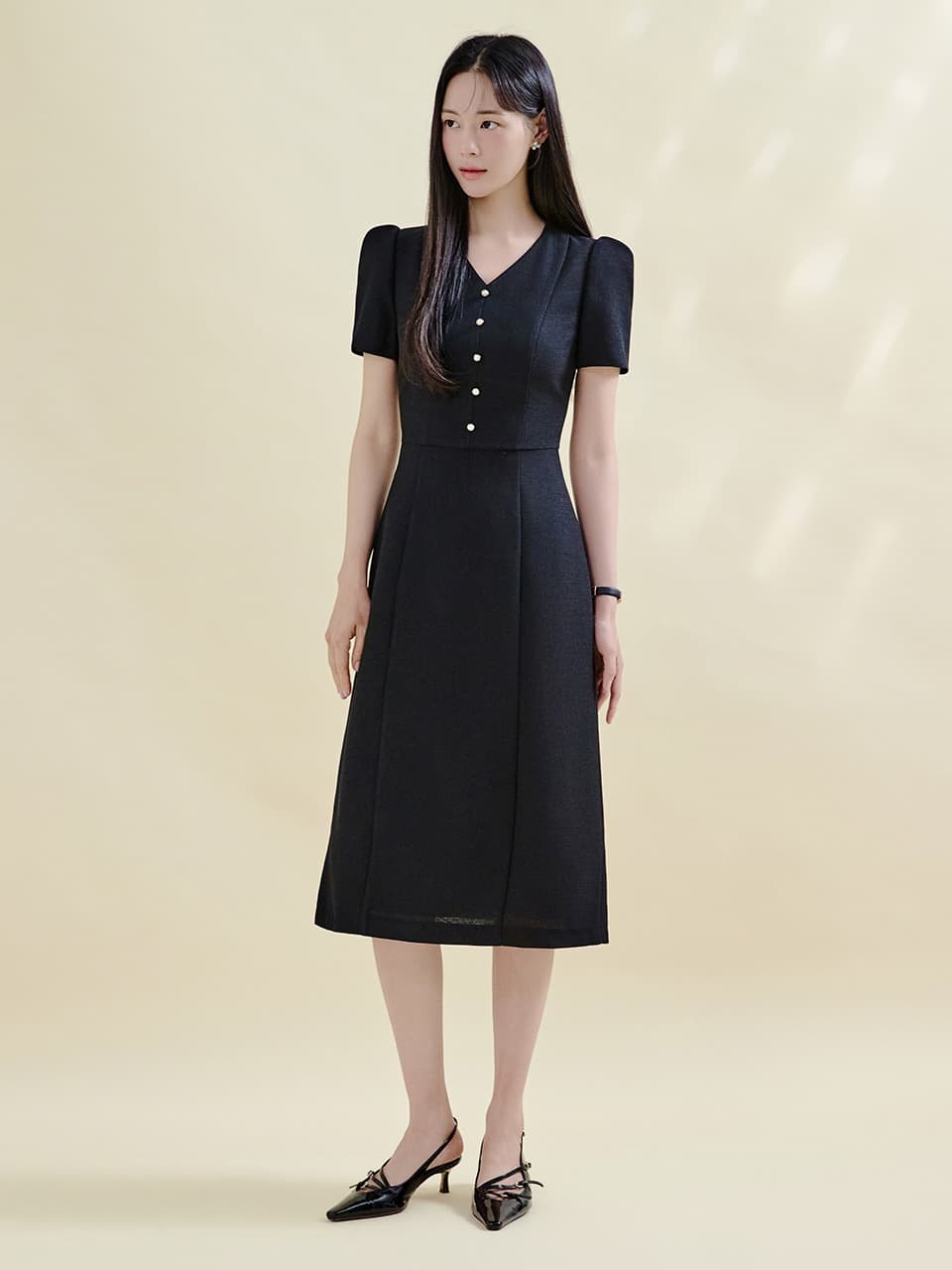 Letizia Button A Line Dress