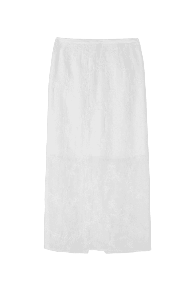 Flower Pencil Skirt (White) 배윤경 착용
