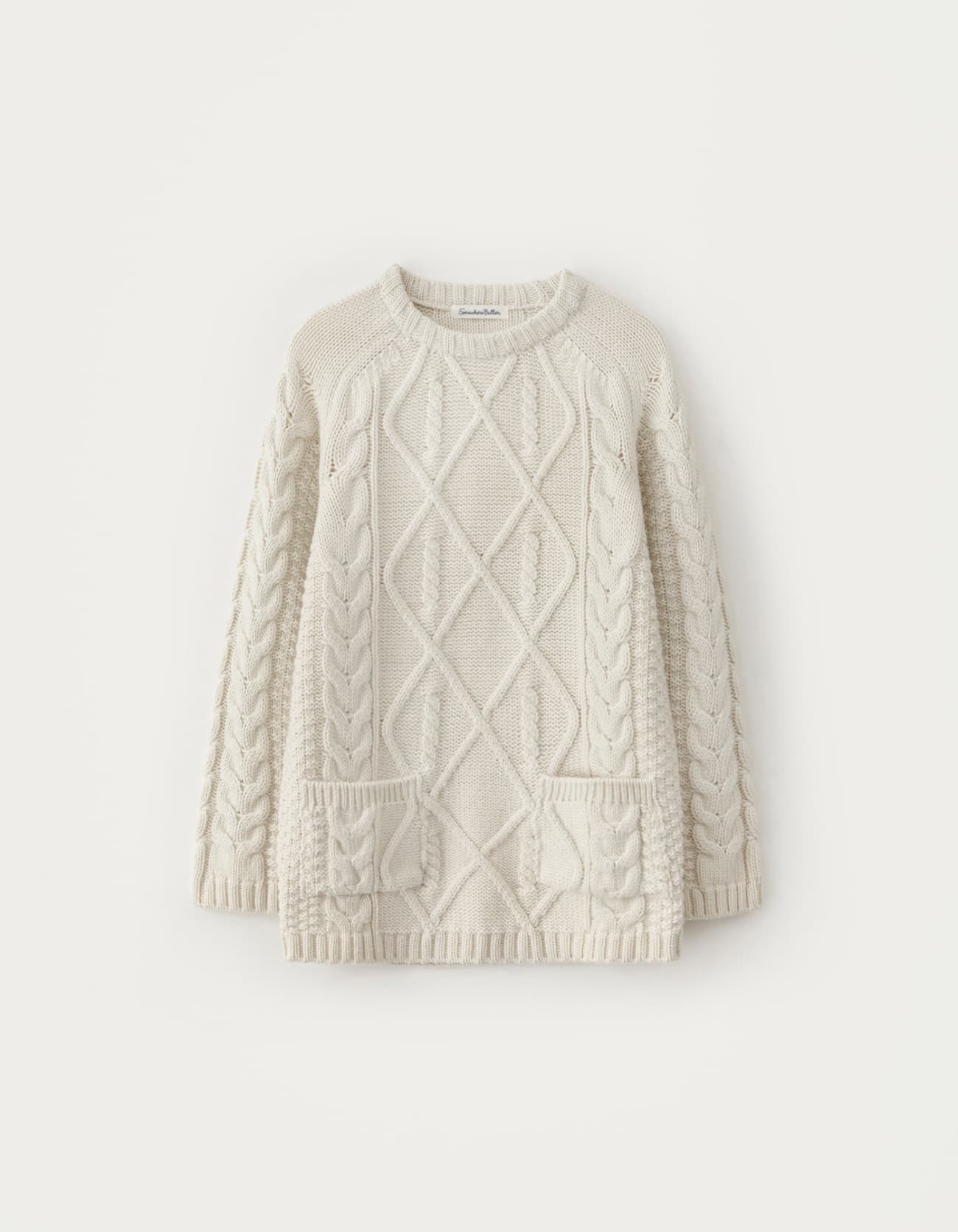 Posy Cable Wool Knit - Ivory