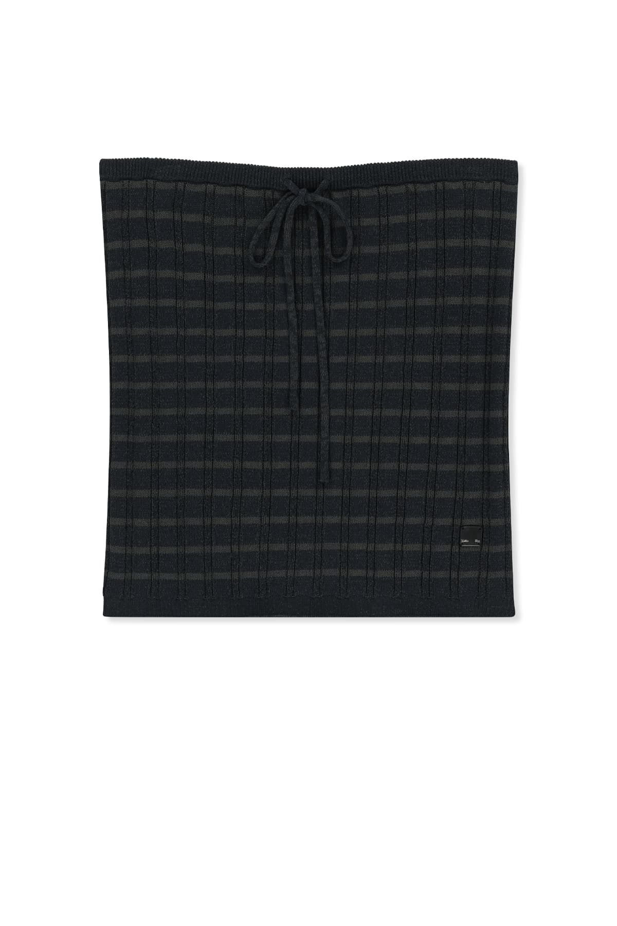 STRIPE KNIT TUBE TOP IN NAVY