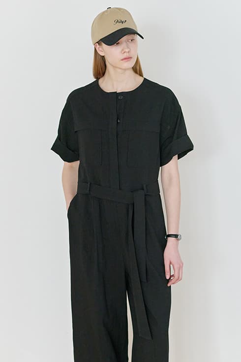 25N summer casual jumpsuit [BK]