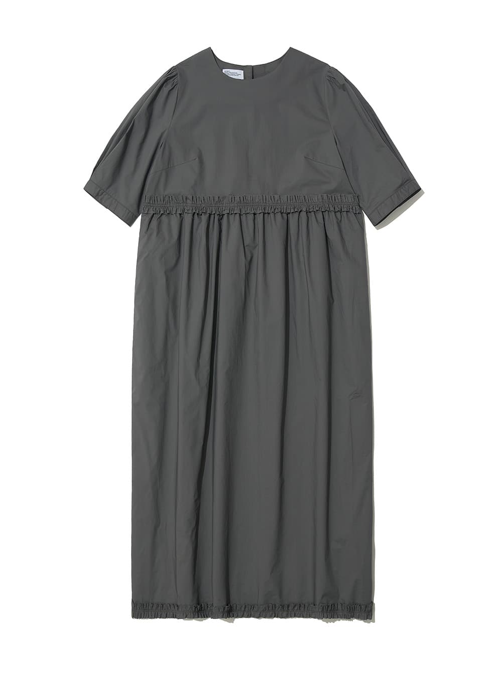 PUFF SLEEVE MAXI DRESS_CHARCOAL
