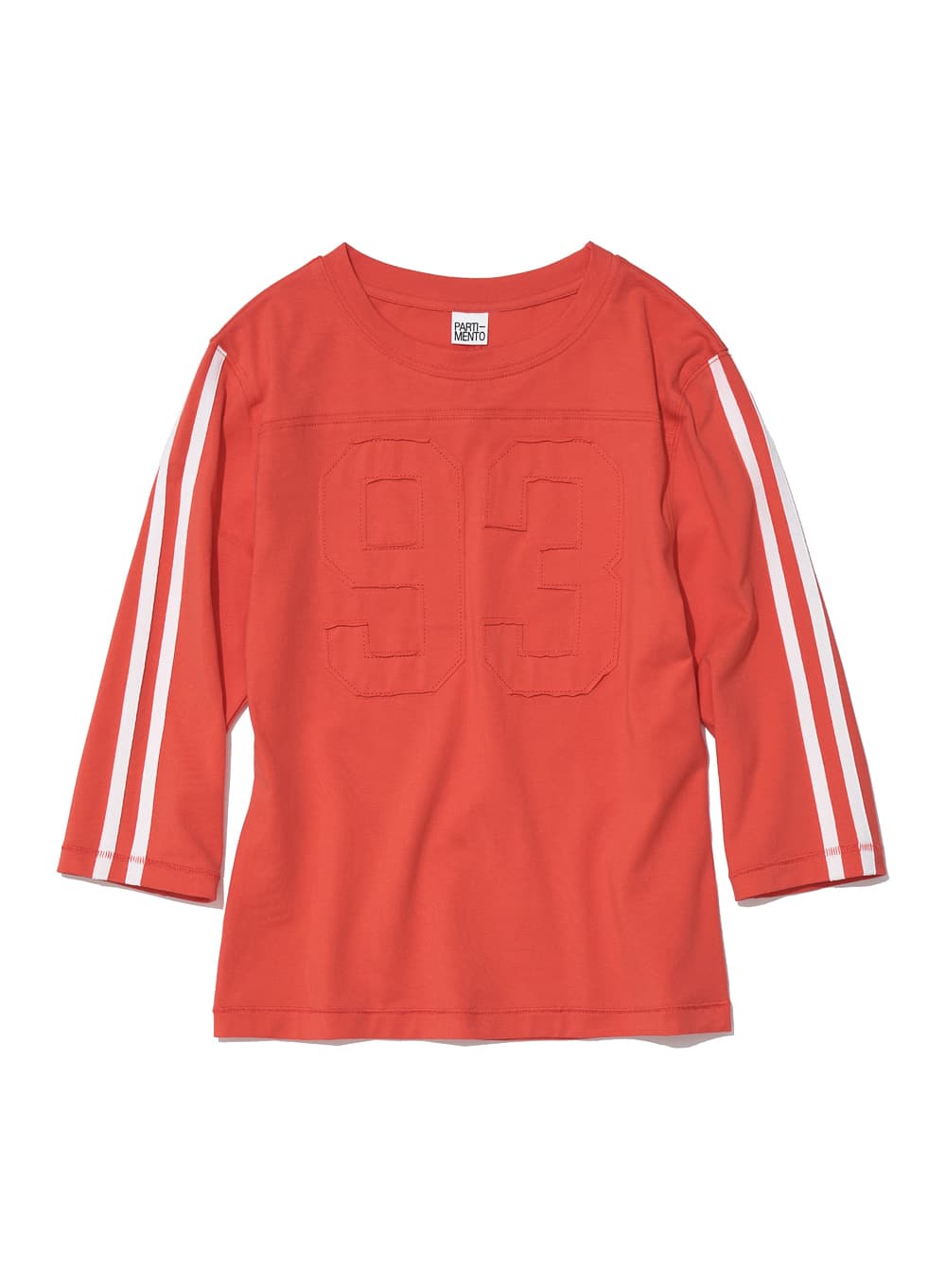 93 APPLIQUE THREE-QUARTER SLEEVE TEE_CHILI