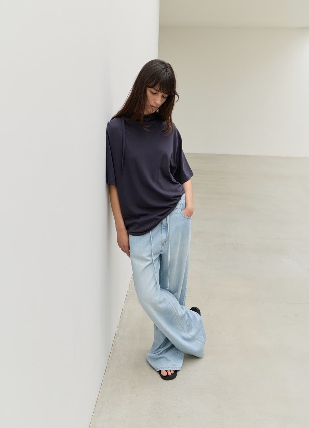 Relaxed String Tencel Denim - Light Blue