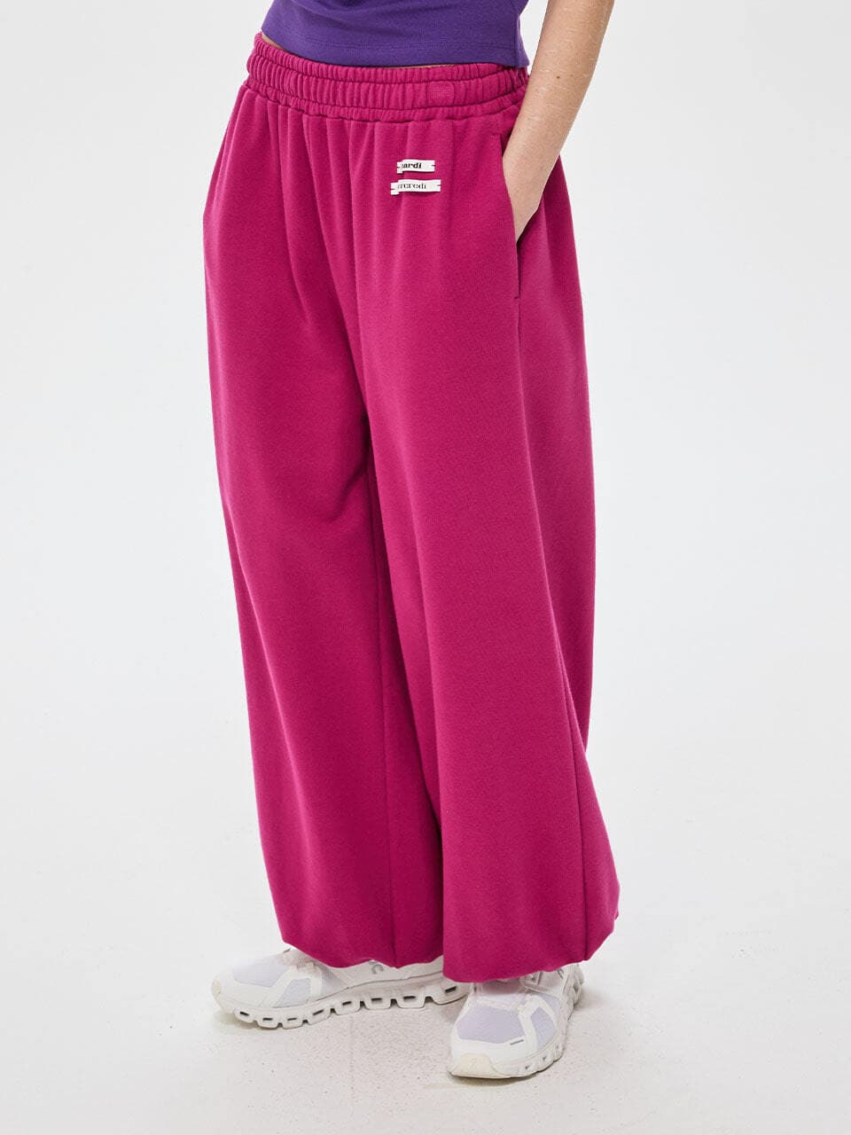 JOGGER PANTS DOUBLE LABEL_PINK