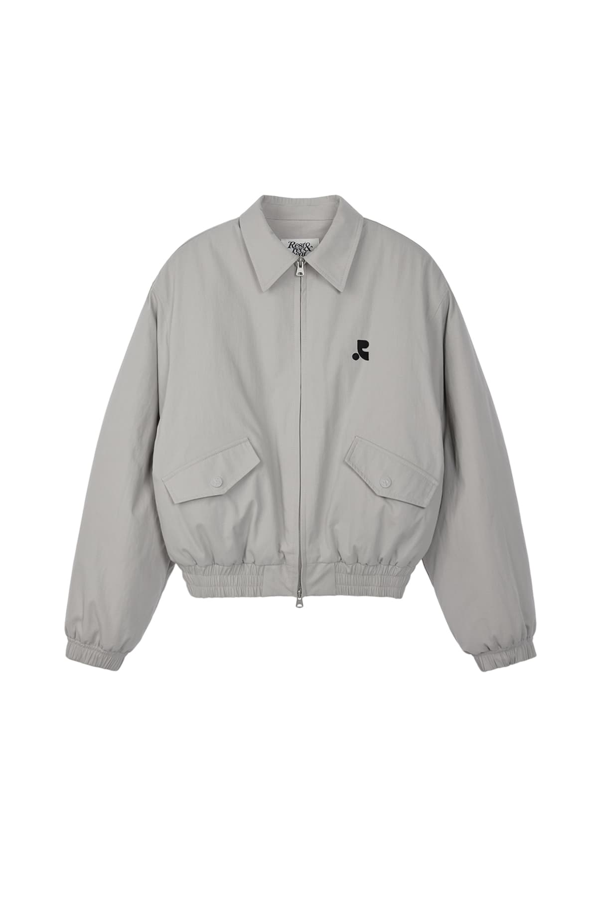 QUILTED BOMBER JACKET - GREY