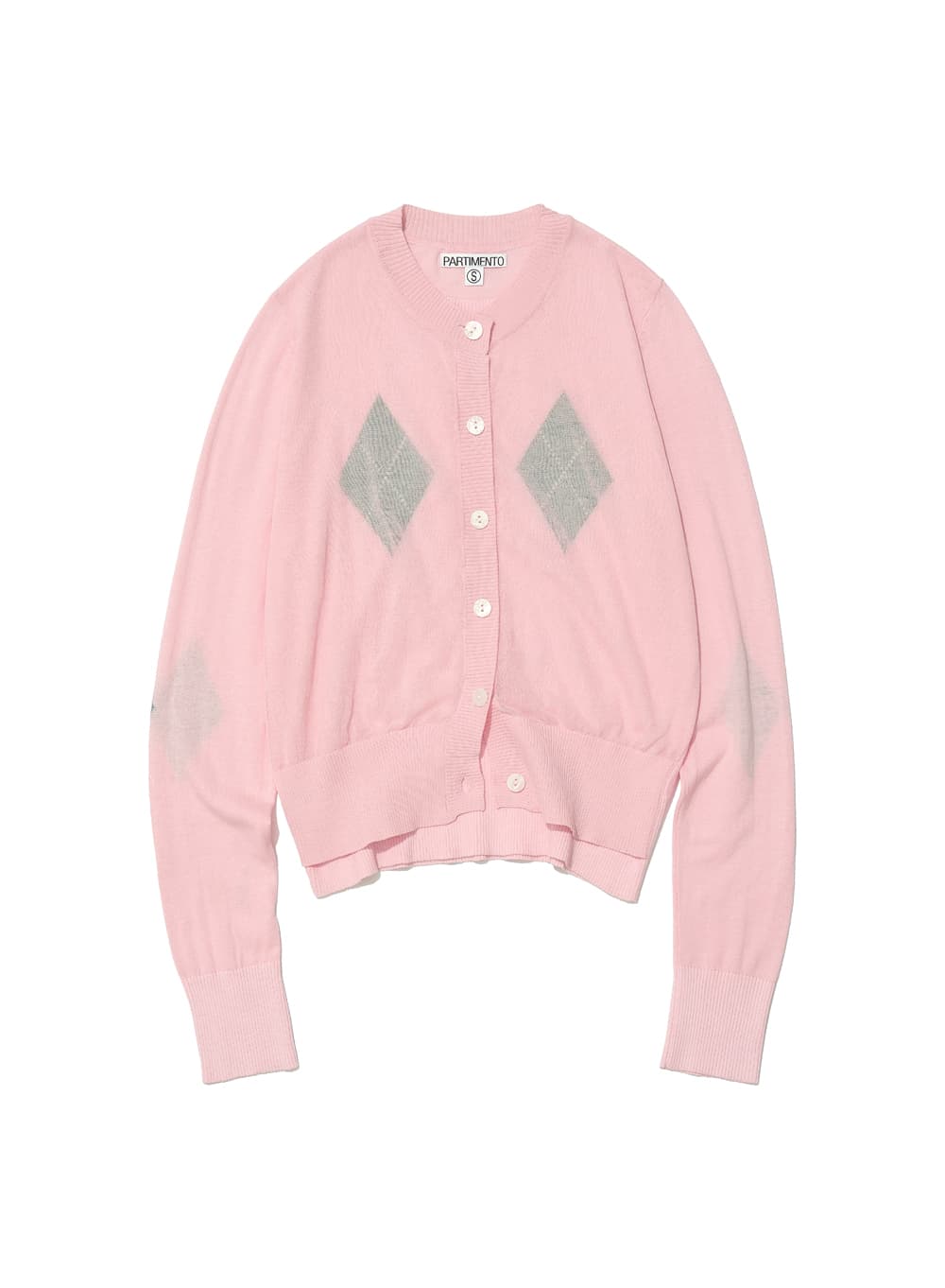 ALL-IN-ONE LAYERED ARGYLE KNIT CREWNECK_PINK