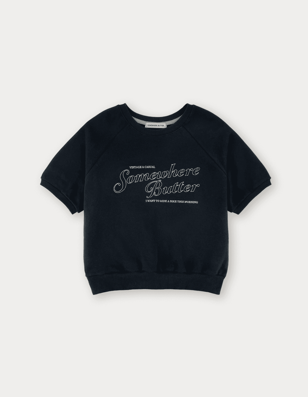 Crack Logo Half Sweatshirt - Navy
