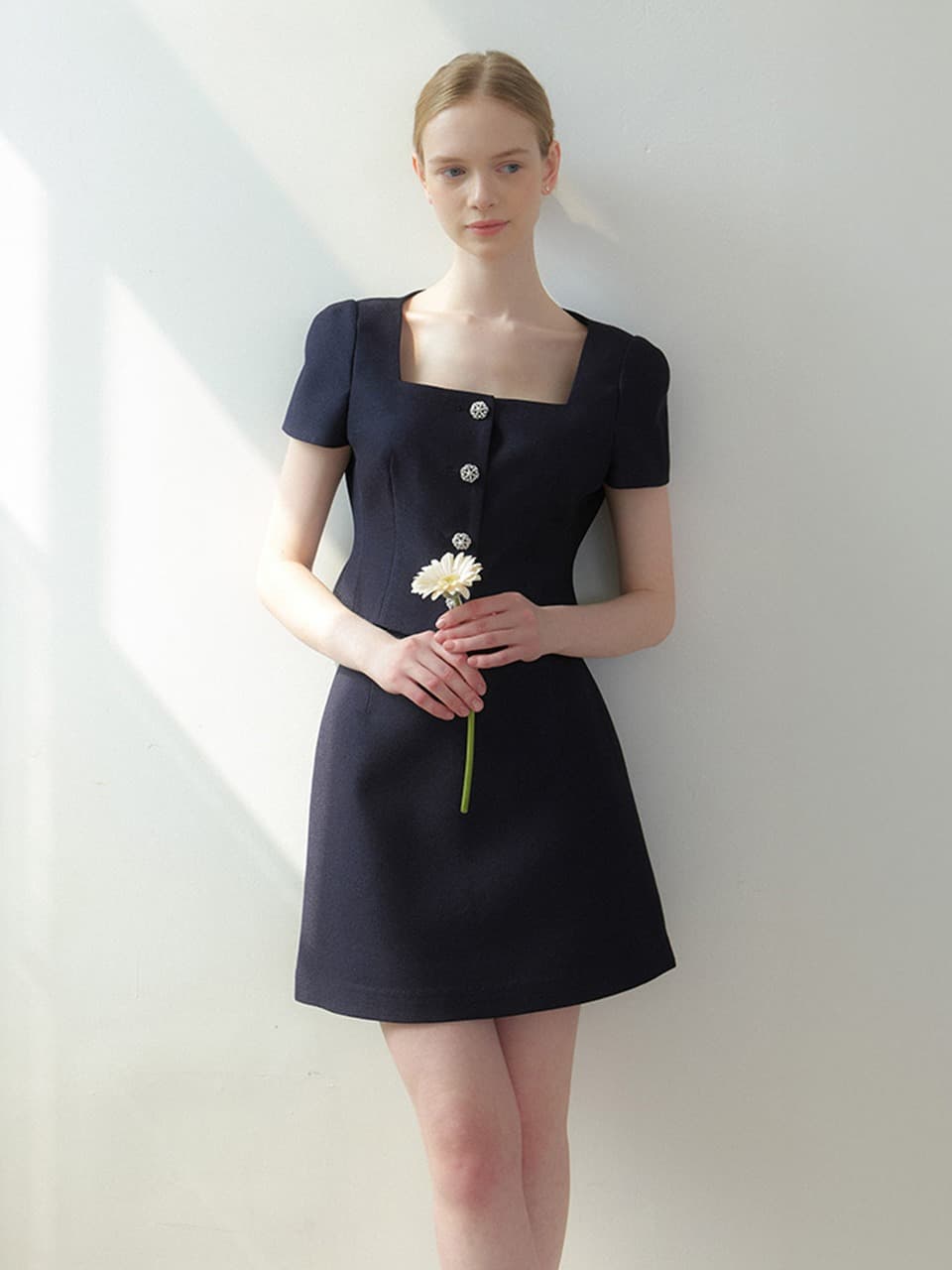 Dahlia Tweed A-Line Mini-Skirt / Navy(2color)