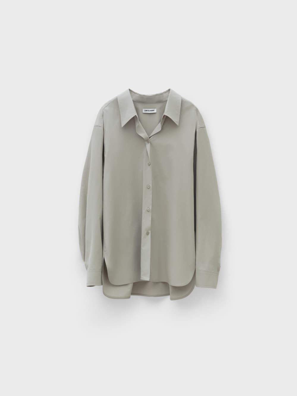 Effortless Oversize Turn-Up Shirt_Light Khaki