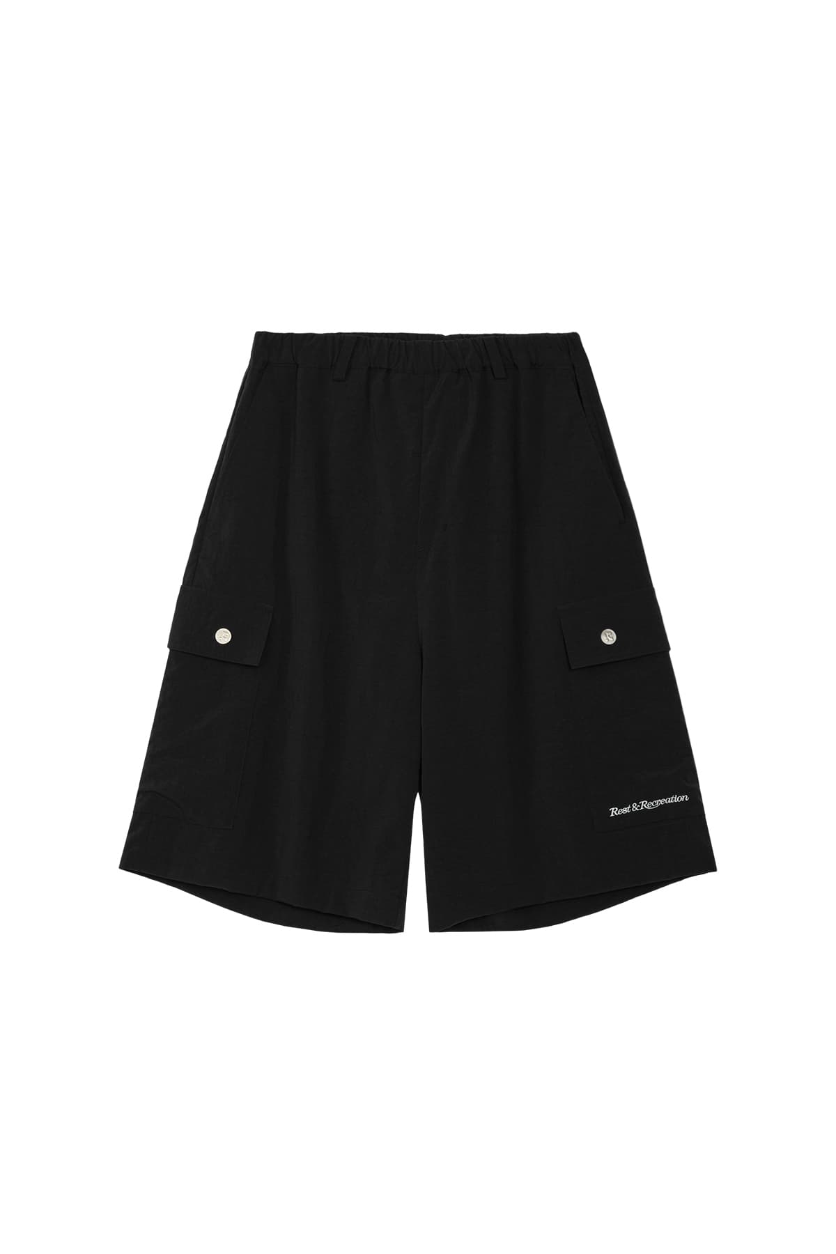 NYLON CARGO SHORTS - BLACK
