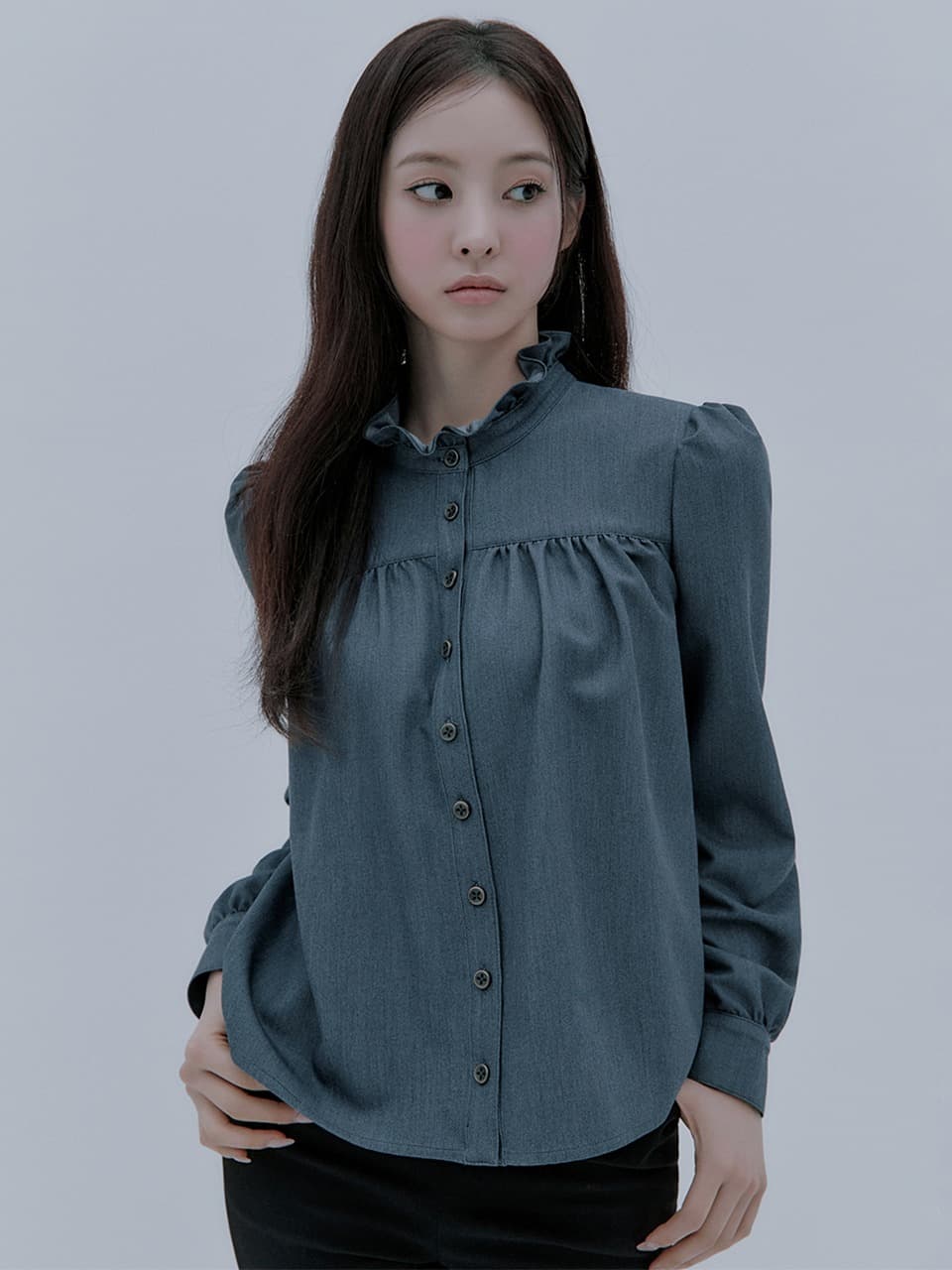 Clovy denim blouse