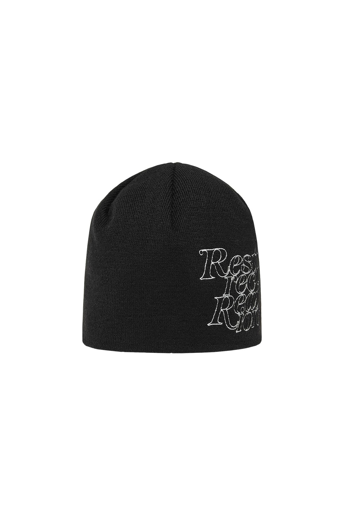 STITCH LOGO BEANIE - BLACK