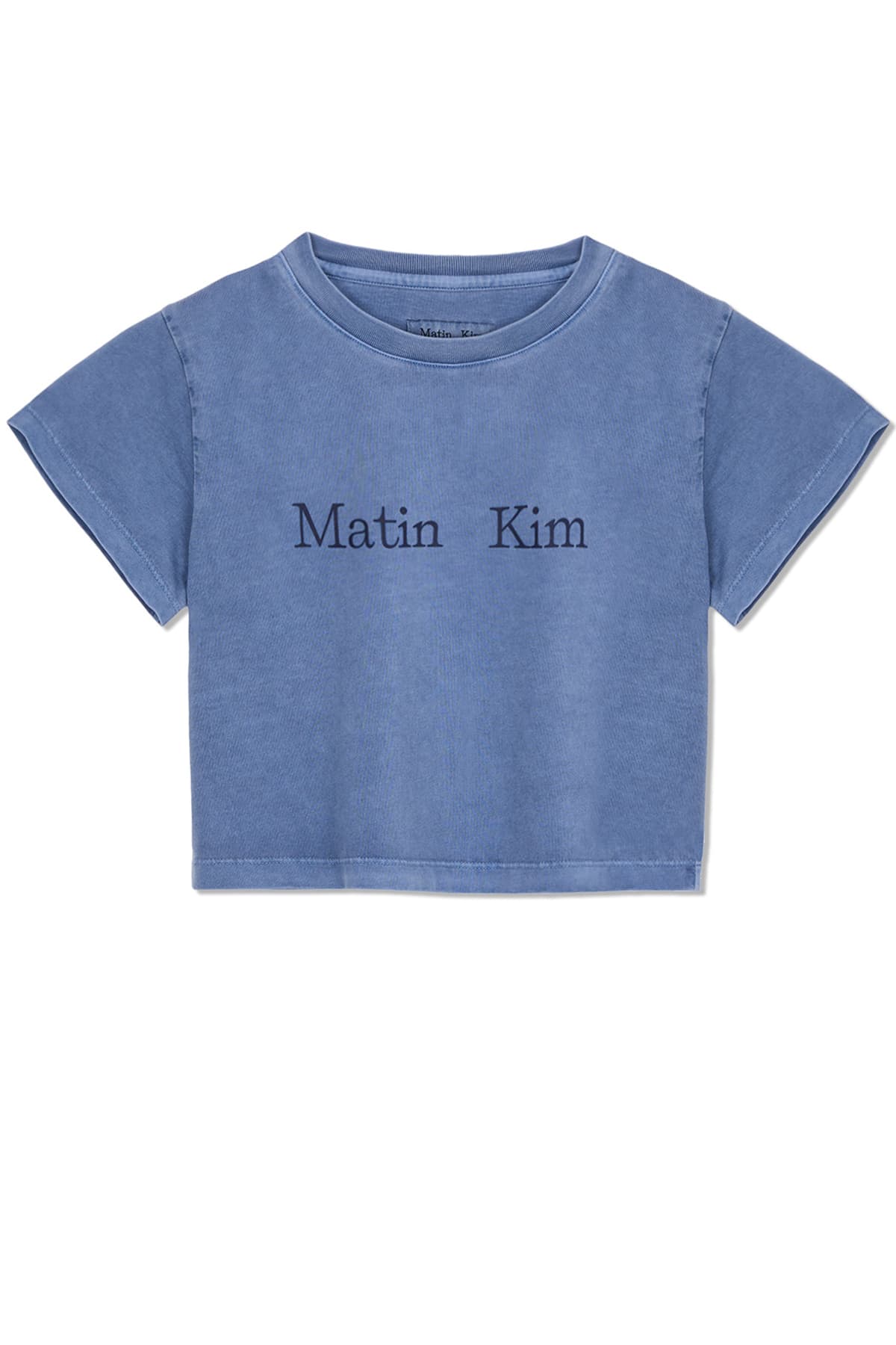 PIGMENT LOGO CROP TOP IN POWDER BLUE
