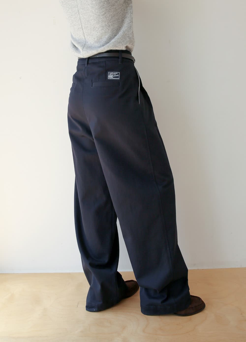 Relaxed Cotton Chino Pants - Navy