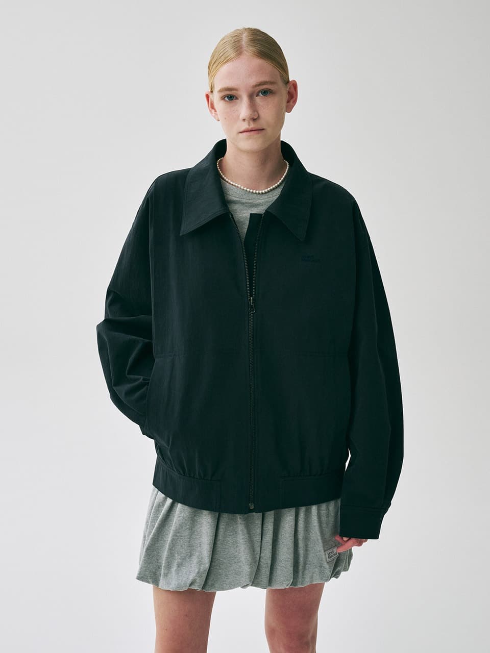 COTTON RIBBON JACKET_NAVY