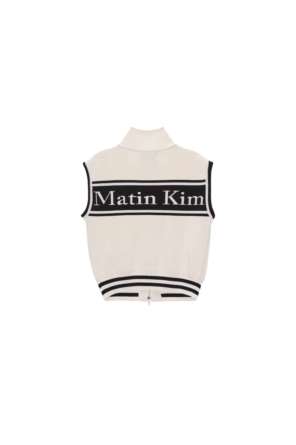 SPELL POINT STRIPE KNIT VEST IN IVORY